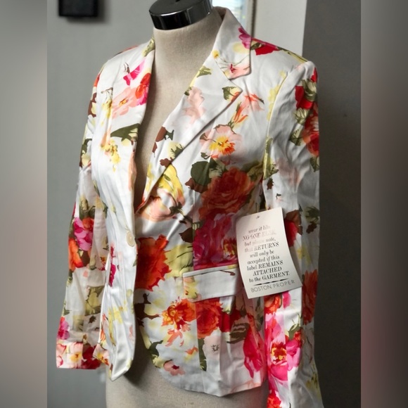 Boston Proper Floral Blazer